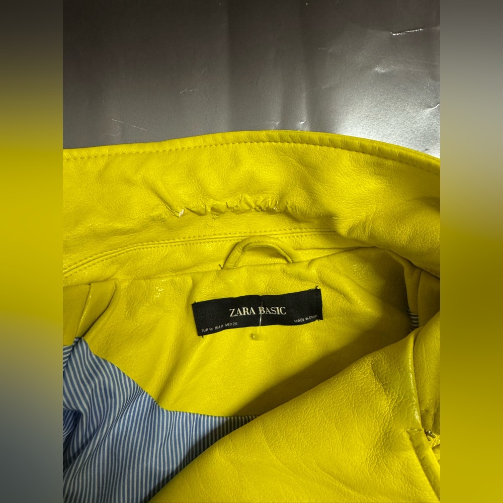 Zara Yellow Biker Jacket - Picture 7 of 7